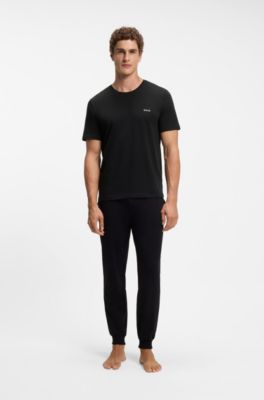 Stretch-cotton T-shirt, Black