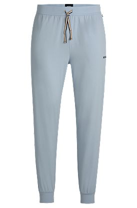 Pantalones de pijama en algodón elástico con logo estampado