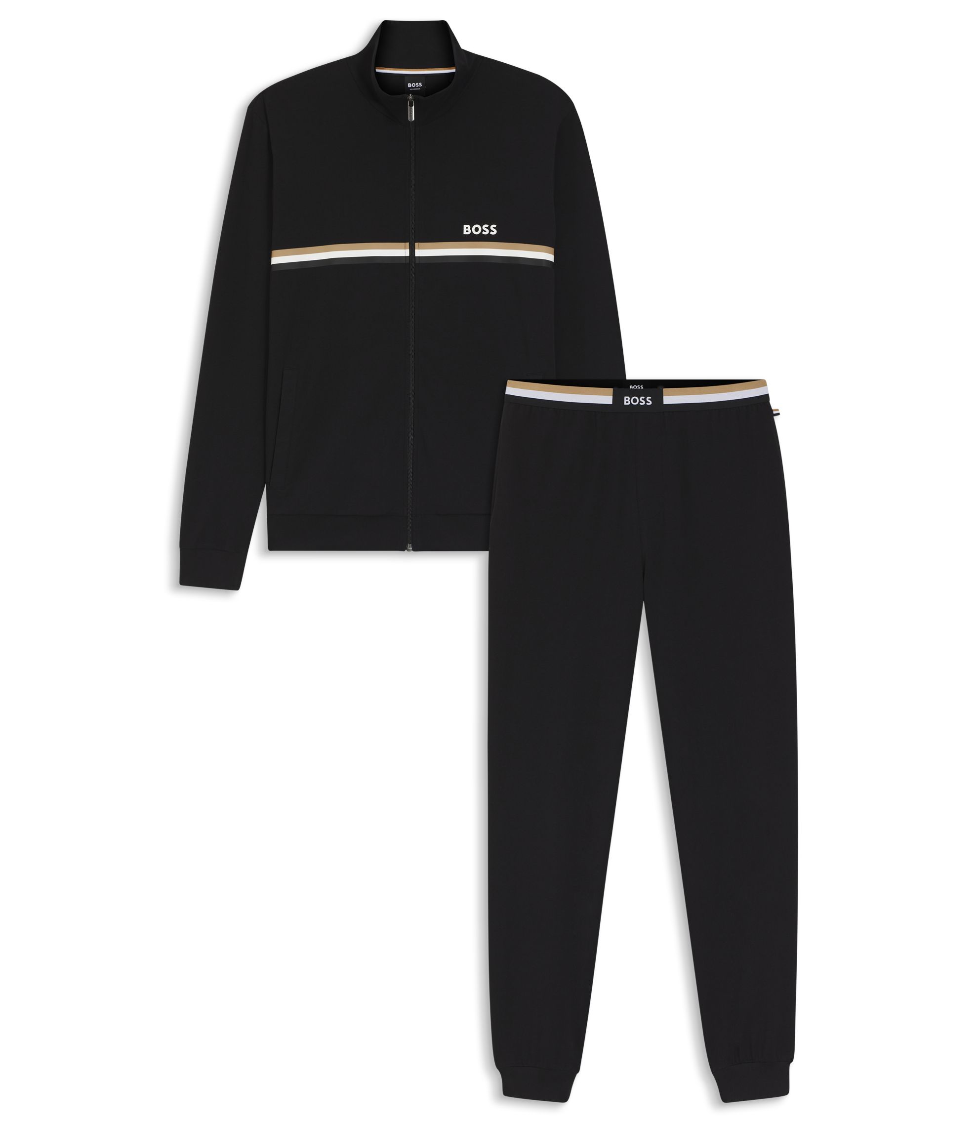 BOSS - ストレッチコットン トラックスーツセット ロゴ＆シグネチャー