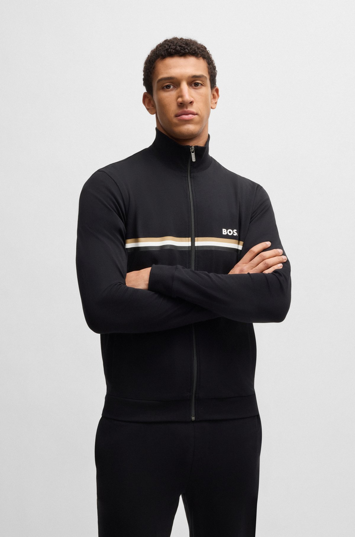 BOSS - ストレッチコットン レギュラーフィット トラックスーツ BOSS - ストレッチコットン レギュラーフィット トラックスーツ