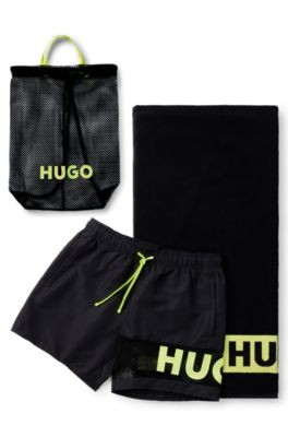 HUGO - Beach set with swim shorts, bag and towel