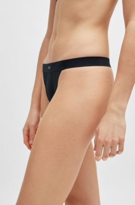 BOSS - ミックスマテリアル Tバックショーツ ロゴウエストバンド 