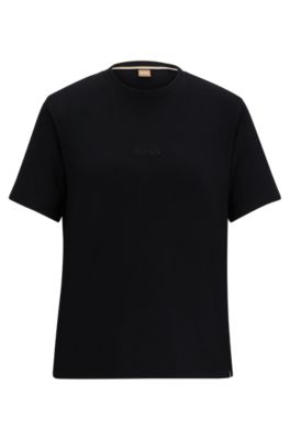 BOSS - Regular-fit T-shirt in stretch jersey with embroidered logo