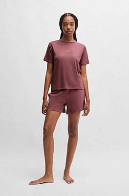 BOSS - Regular-fit T-shirt in stretch jersey with embroidered logo 