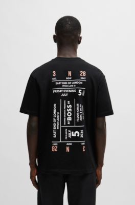 BOSS - Relaxed-Fit T-Shirt aus reiner Baumwolle mit Artwork der Saison