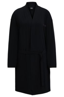 BOSS Stretchmodal jersey dressing gown with tonal logo