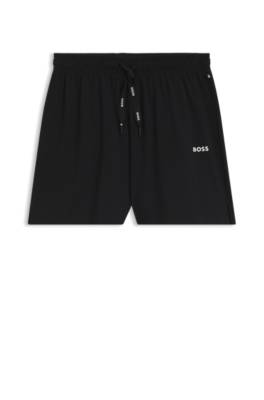 Boss Stretch-cotton pyjama shorts with branded cords dam – bild 4