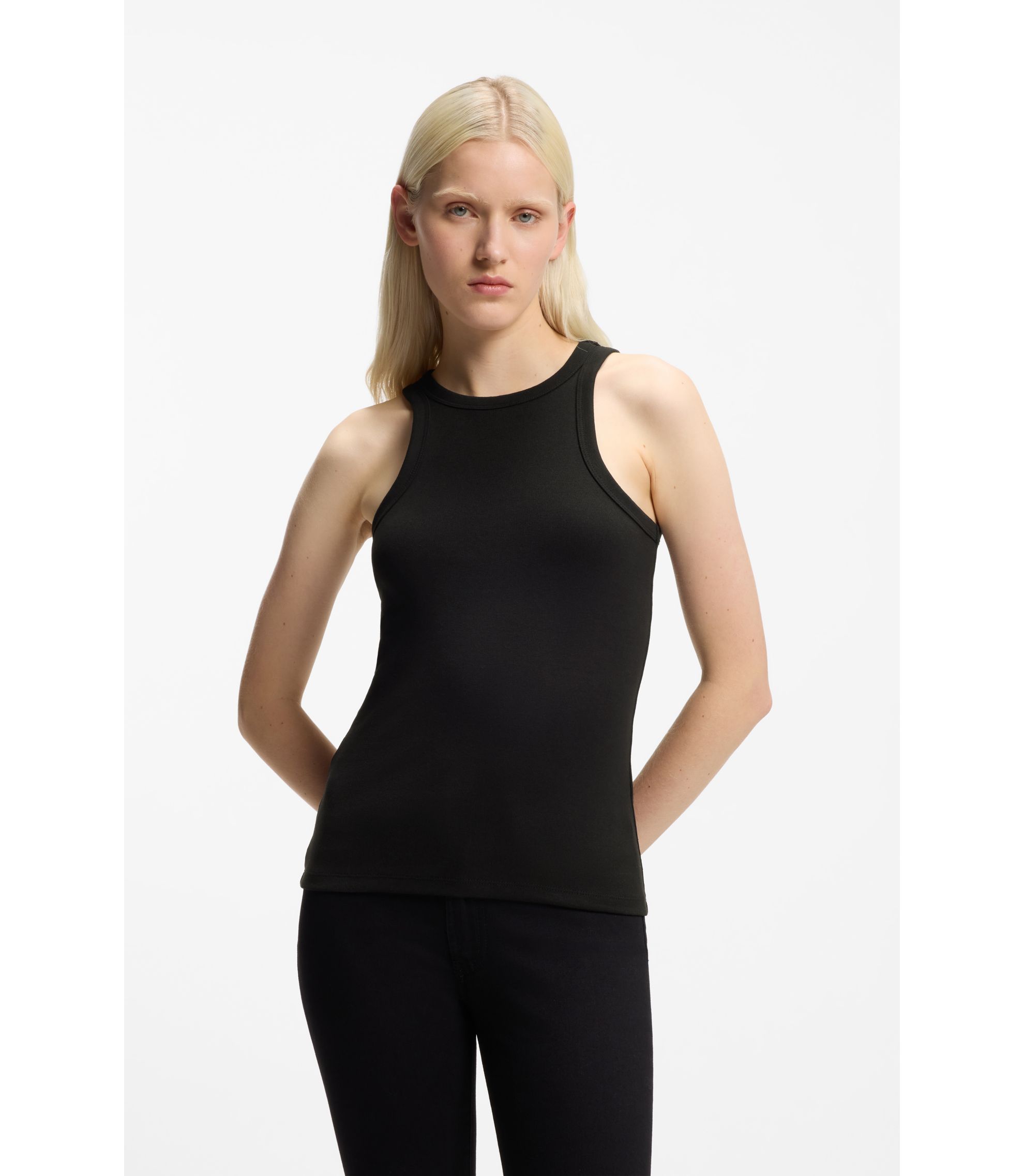 Slim-Fit Tanktop aus elastischem Baumwoll-Mix