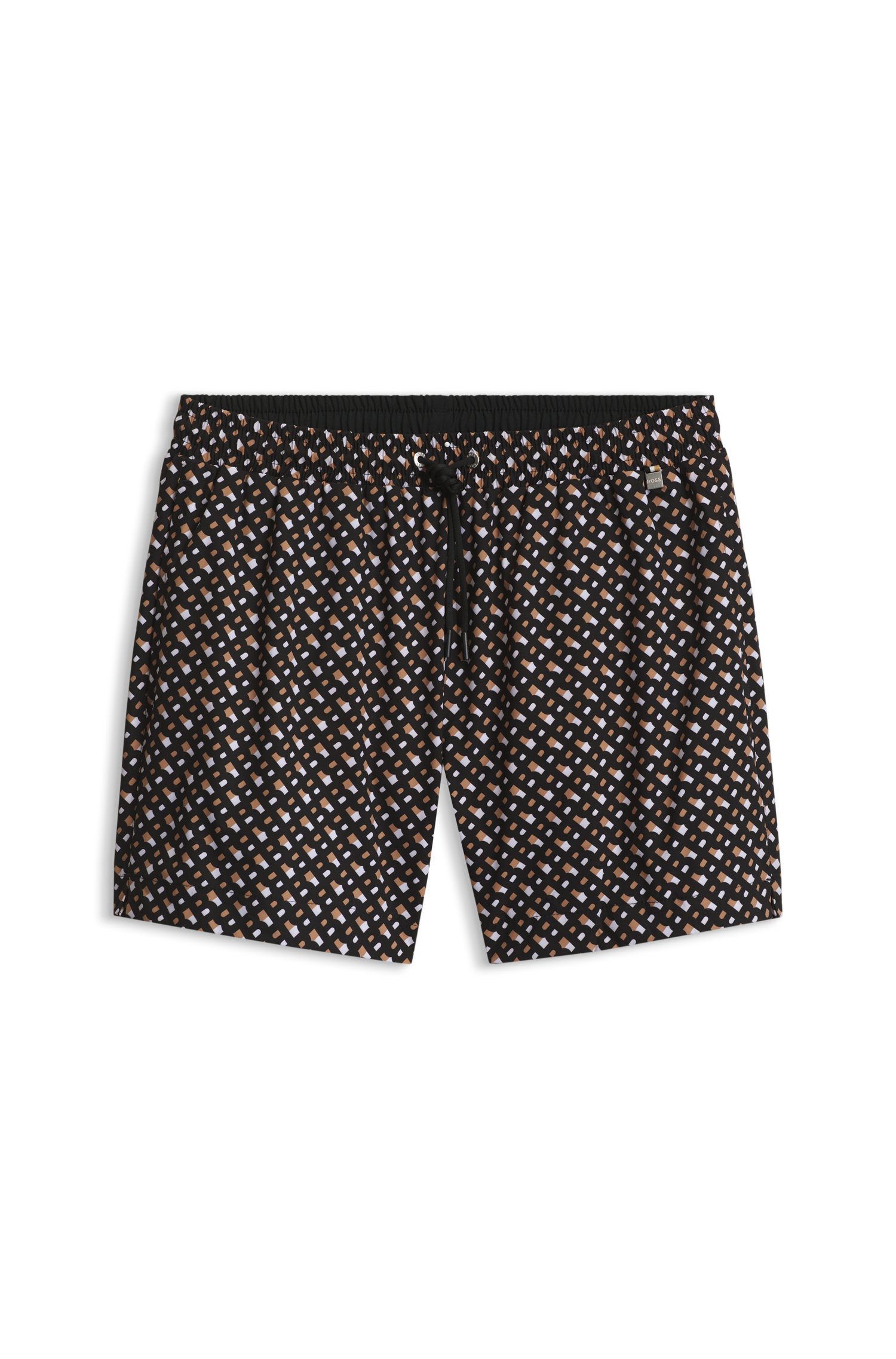 Boss Fully lined quick-dry swim shorts with monogram print herr – bild 3