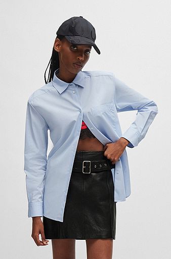 Günstige Marke Fashion Blue Blouses by Women for Women BOSS BOSS HUGO 