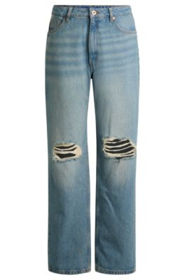 4-14 yrs Kids Girls Jeans Ripped Distressed Denim Jordan