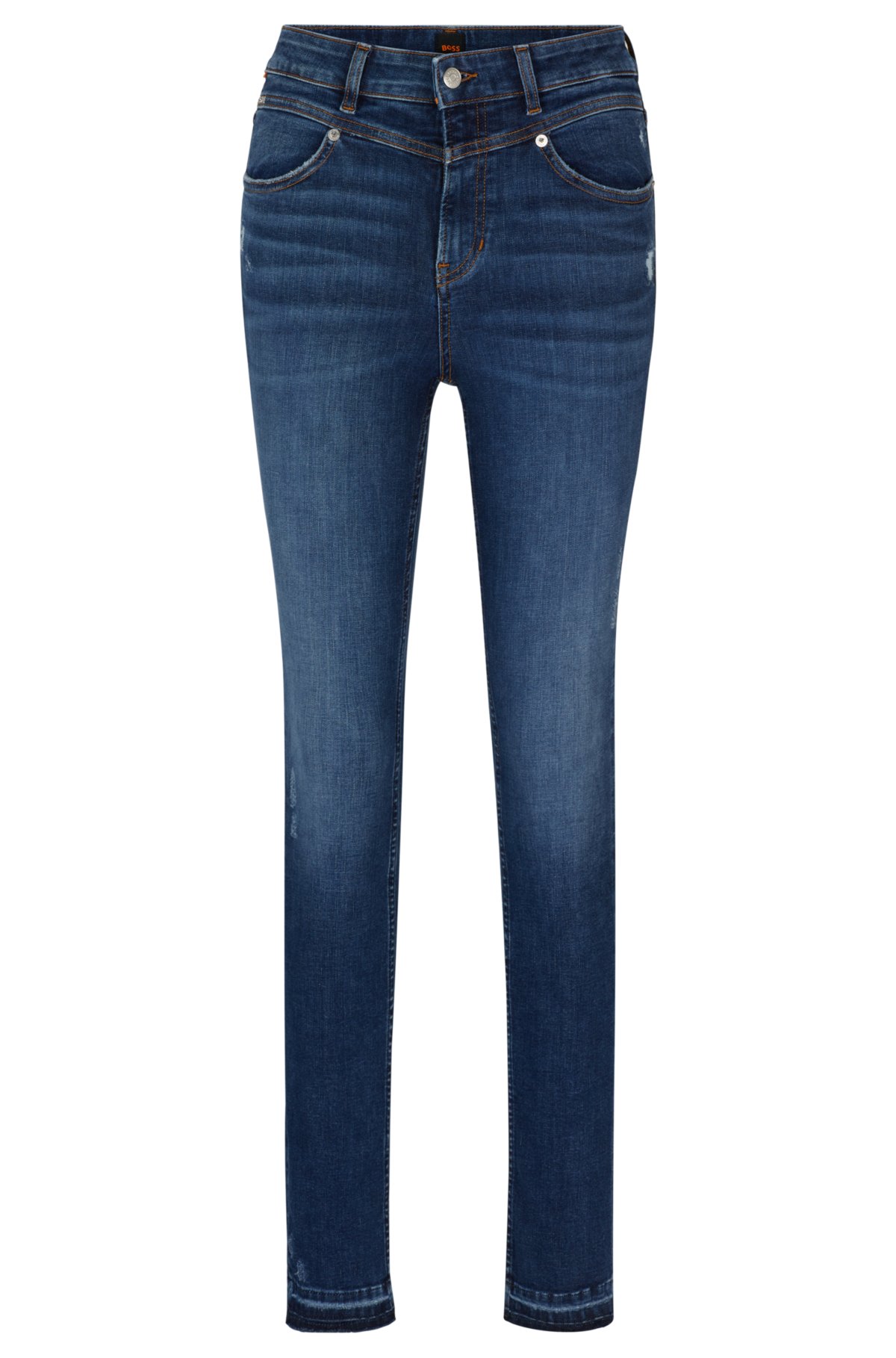 BOSS - Dark-blue jeans in supreme-movement denim