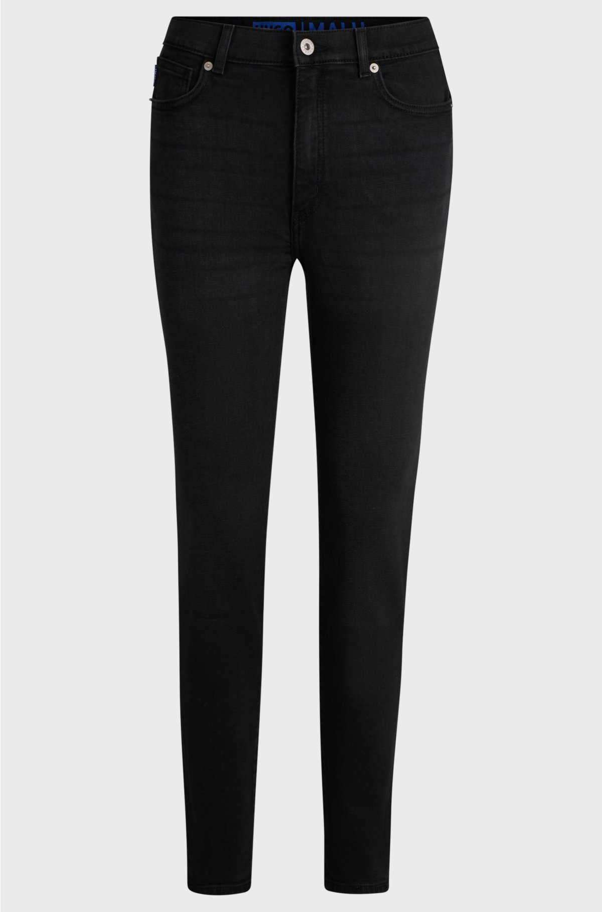 Skinny-fit jeans in black stretch denim, Black