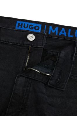 Skinny-fit jeans in black stretch denim, Black