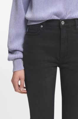 Skinny-fit jeans in black stretch denim, Black