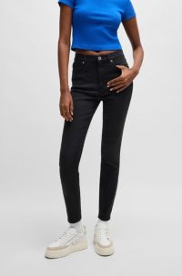 Skinny-fit jeans in black stretch denim, Black