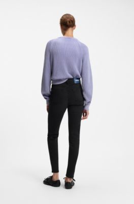 Skinny-fit jeans in black stretch denim, Black