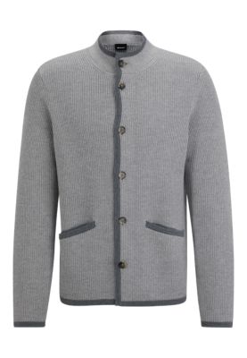 BOSS - BOSS Menswear Trachten cardigan in virgin wool
