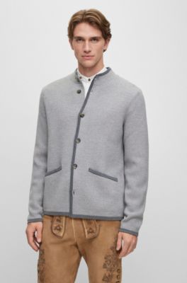 BOSS - BOSS Menswear Trachten cardigan in virgin wool