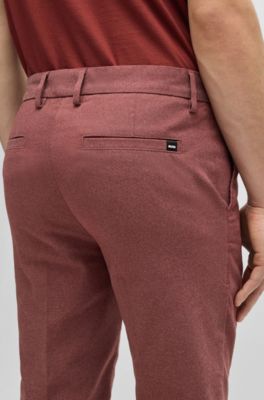 BOSS - Regular-fit trousers in cotton-blend twill