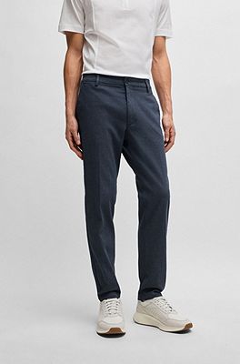 BOSS - Regular-fit trousers in cotton-blend twill