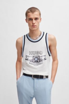 hugo boss white t shirt mens