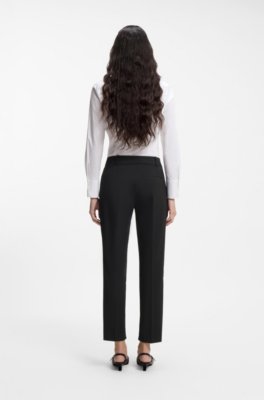 Hugo Slim-fit trousers with a cropped length kostymbyxor dam – bild 2