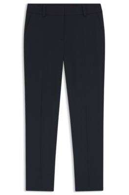Slim-fit trousers with a cropped length, Dark Blue