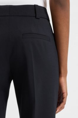 Slim-fit trousers with a cropped length, Dark Blue