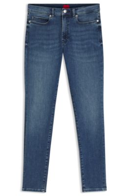 블루 슈퍼 스트레치 데님 스키니 핏 진, 블루