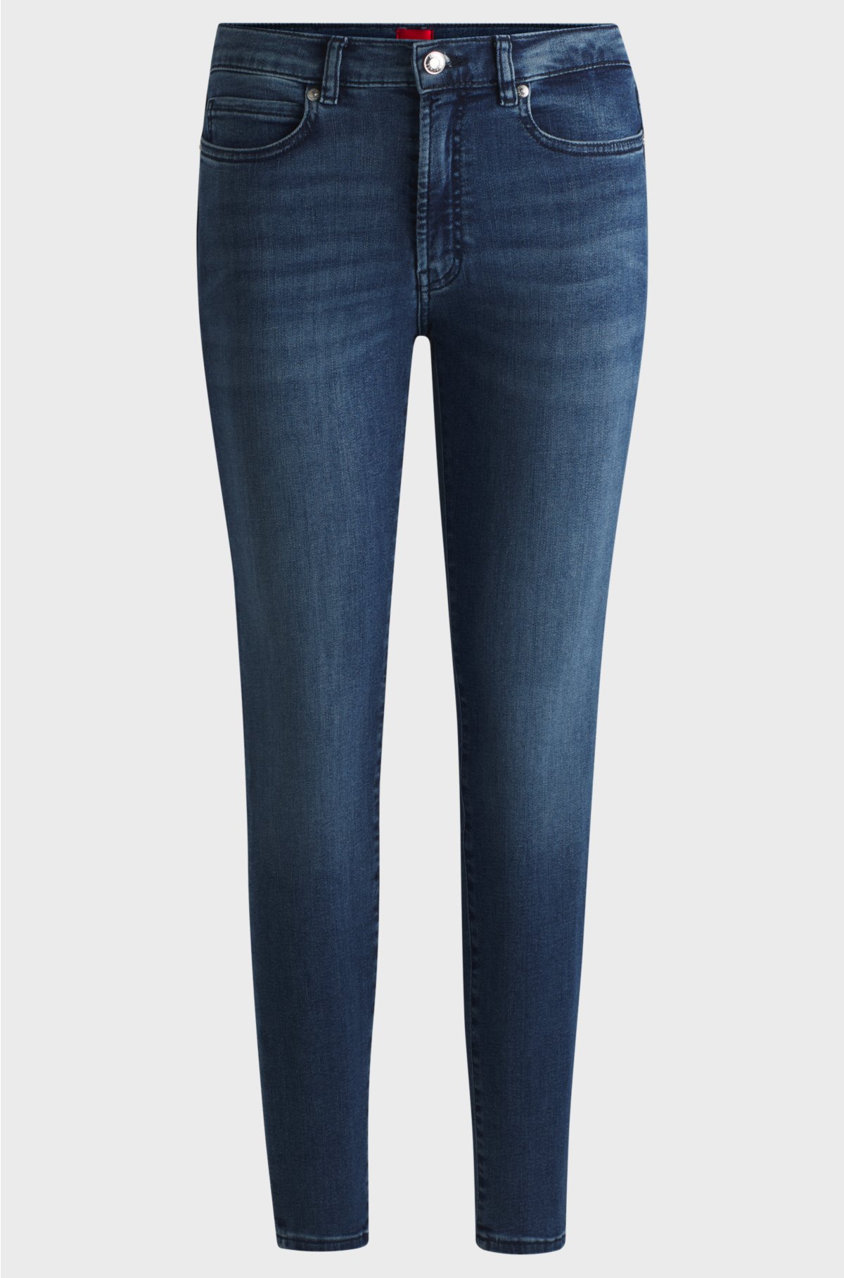 Skinny-fit jeans in blue super-stretch denim, Blue