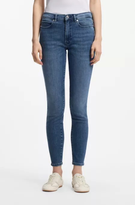 Jean Skinny en denim bleu super stretch