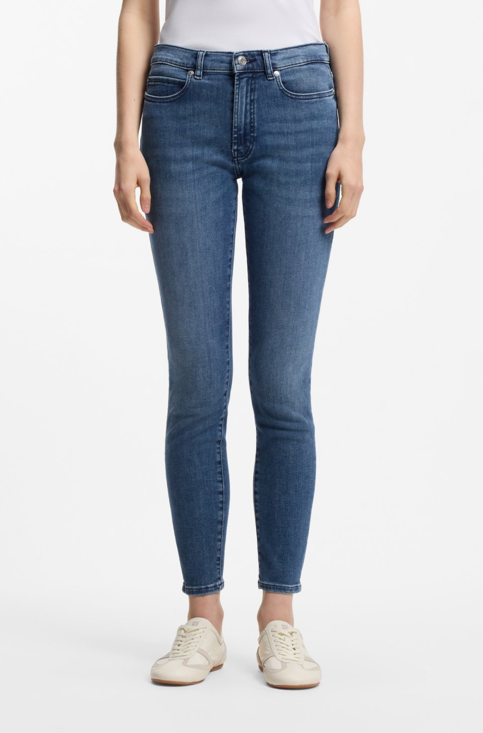 Skinny-fit jeans in blue super-stretch denim