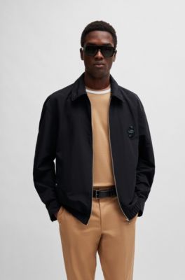 BOSS - Regular-fit water-repellent jacket with double monogram 