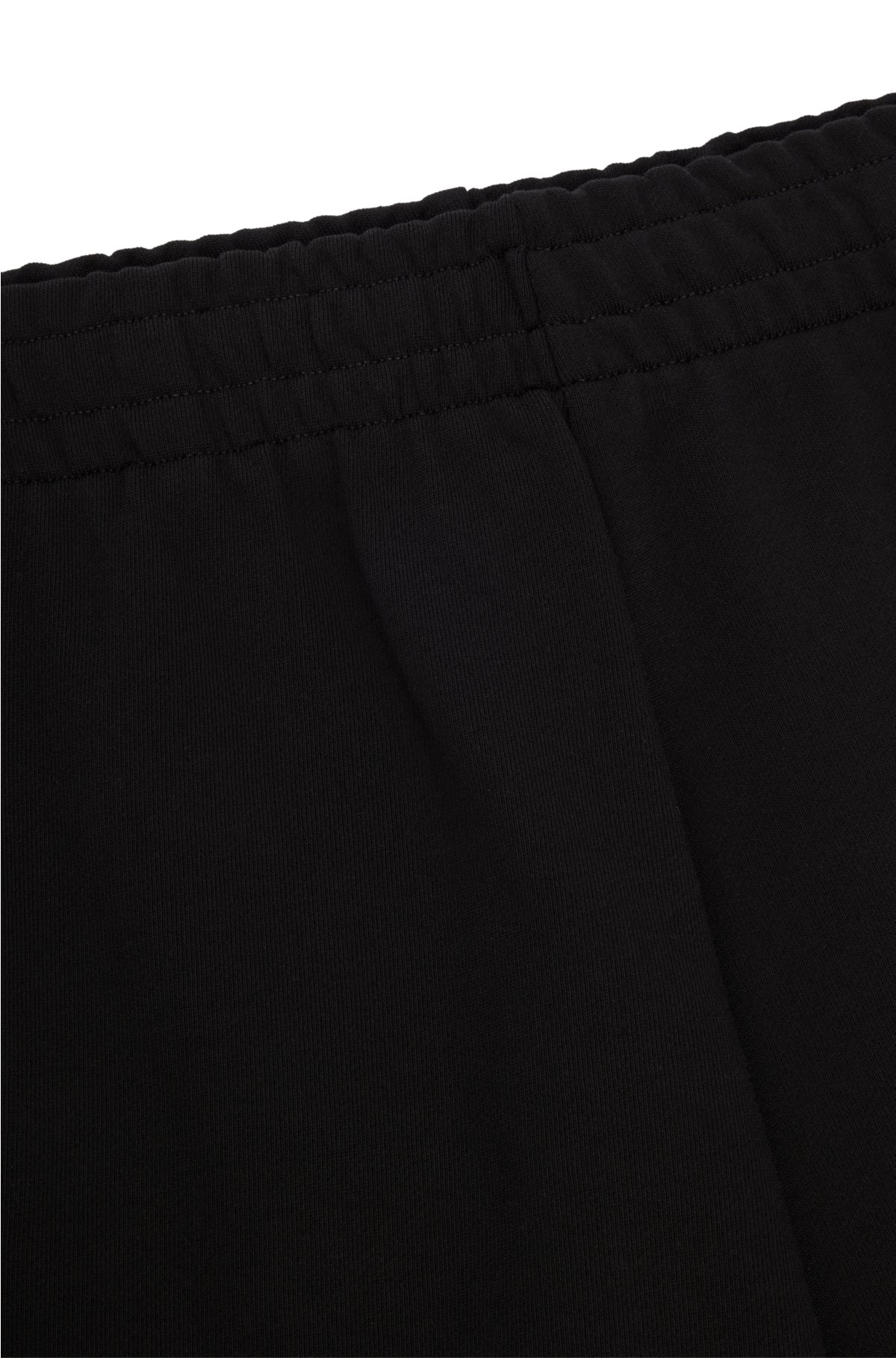 Cotton-terry regular-fit shorts with stacked logo, Black