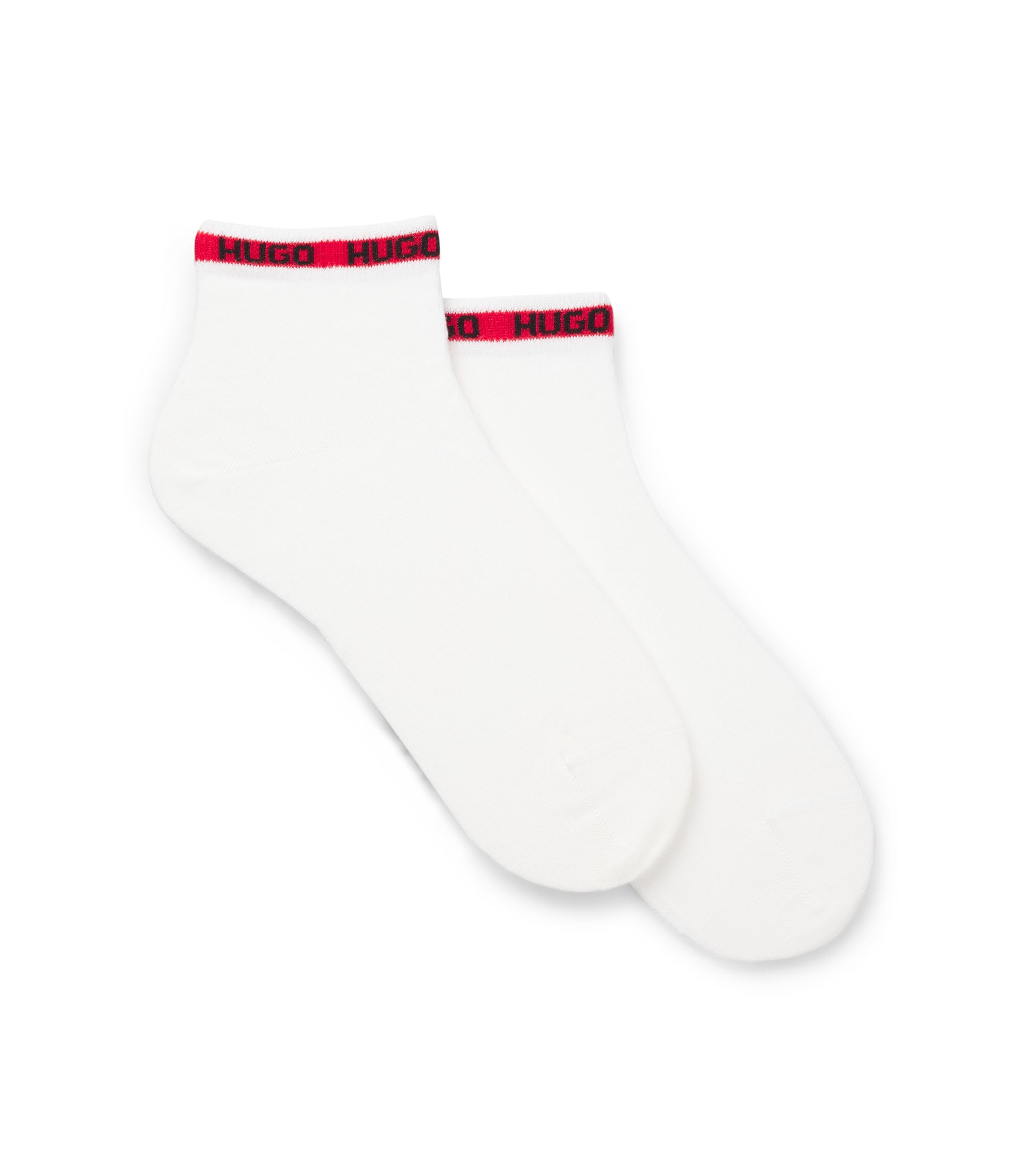 Zweierpack kurze Socken mit Logo-Tape