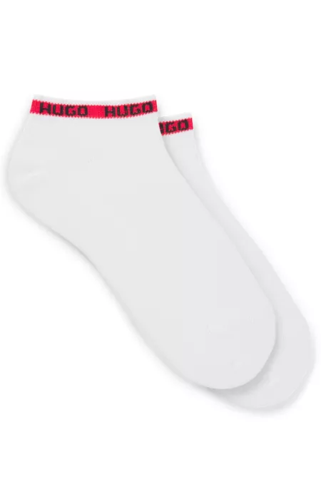 Zweierpack knöchellange Socken mit Logos