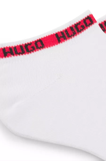 Zweierpack knöchellange Socken mit Logos