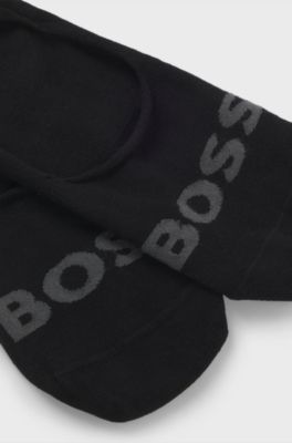 Two-pack of invisible socks in a cotton blend, Black