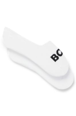 Two-pack of invisible socks in a cotton blend, White