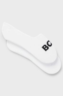Two-pack of invisible socks in a cotton blend, White
