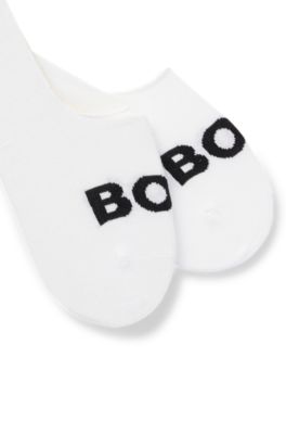 Two-pack of invisible socks in a cotton blend, White