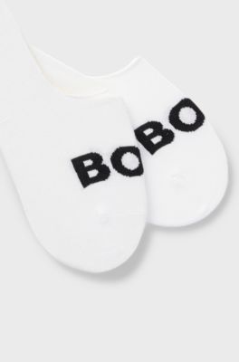 Two-pack of invisible socks in a cotton blend, White