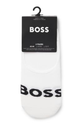 Two-pack of invisible socks in a cotton blend, White