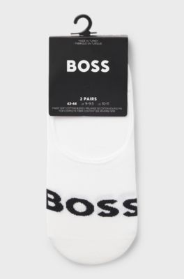 Two-pack of invisible socks in a cotton blend, White