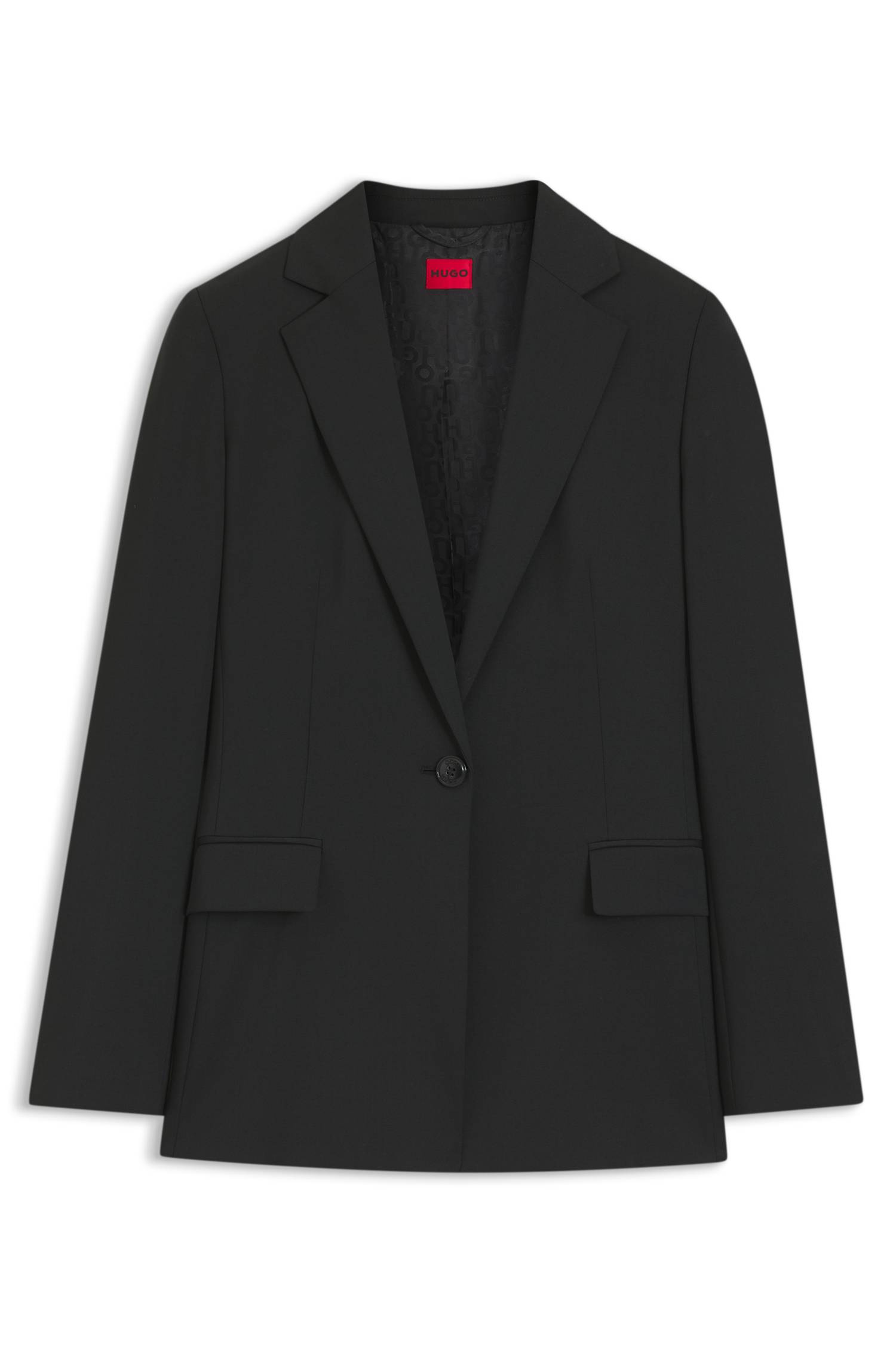 Hugo Regular-fit jacket with notch lapels kavajer & blazers dam – bild 4