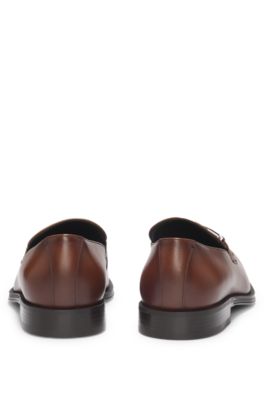 BOSS - Loafer aus Leder mit metallenen Logo-Details