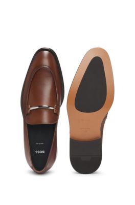 BOSS - Loafer aus Leder mit metallenen Logo-Details