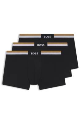 Three-pack of cotton-blend trunks