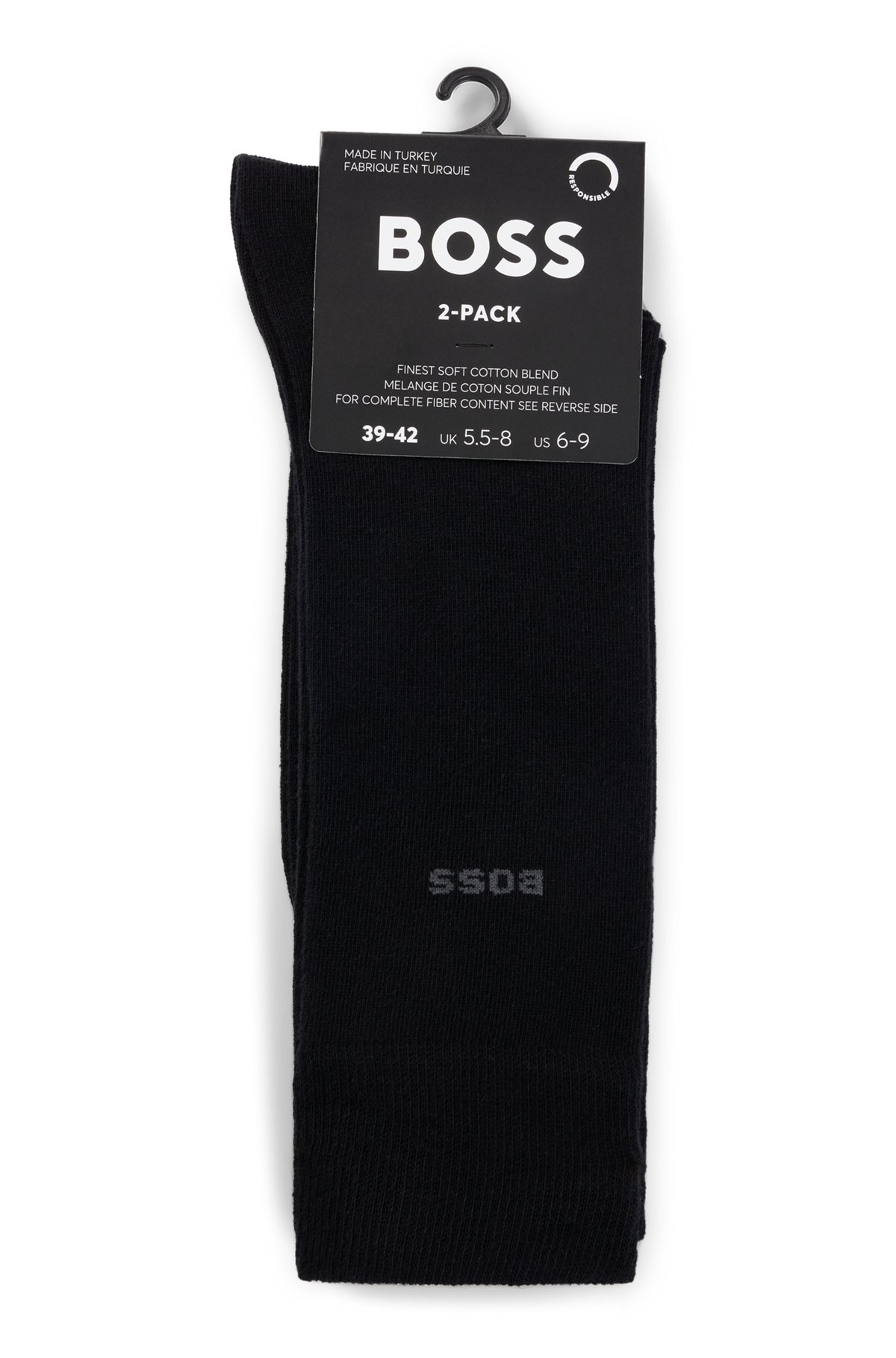 BOSS - Two-pack of regular-length socks in a cotton blend